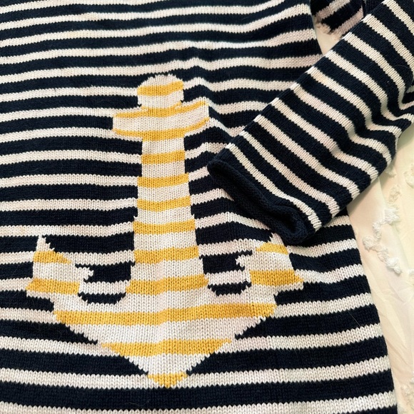 Vintage Norton Studio Striped Nautical Anchor Sweater Size Medium - Picture 3 of 5